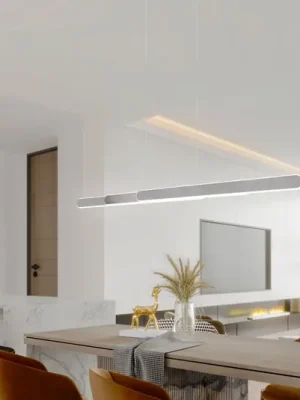 Autentický LED závěsné světlo Helios výsuvné dim CCT alu