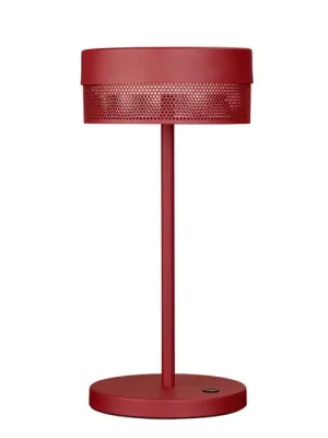 Víkendová Akce Stolní lampa LED Mesh s dobíjecí baterií, výška 30 cm, indická červená