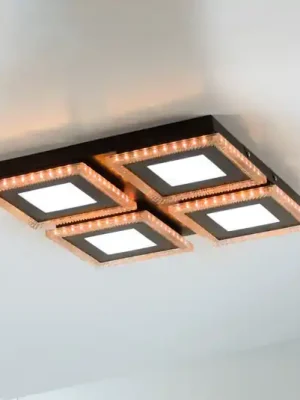 Levný LED stropní Acri CCT RGB dálkové ovládání 44x44cm