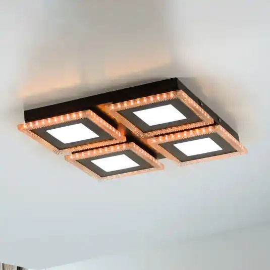 Levný LED stropní Acri CCT RGB dálkové ovládání 44x44cm