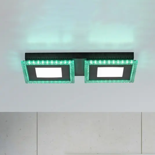 LED stropní Acri CCT RGB dálkové ovládání 44x20cm Časově Omezené