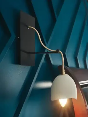 Nástěnné světlo Nula bílá/zlatá Cenový Hit