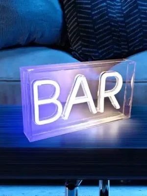 Super Cena LED stolní lampa Neon Bar, USB