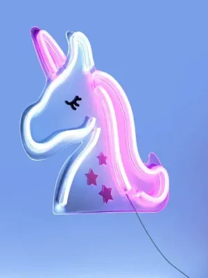 Levný LED nástěnné svítidlo Neon Unicorn, USB
