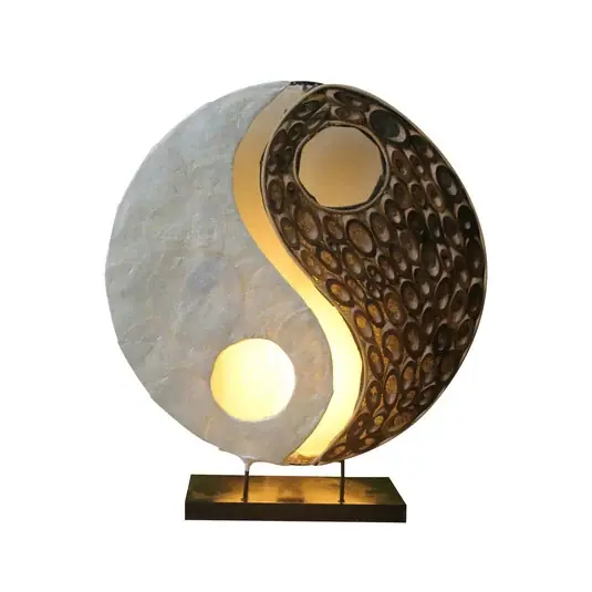 Stolní lampa Ying Yang z přírodních materiálů, 30 cm Cenově Výhodný