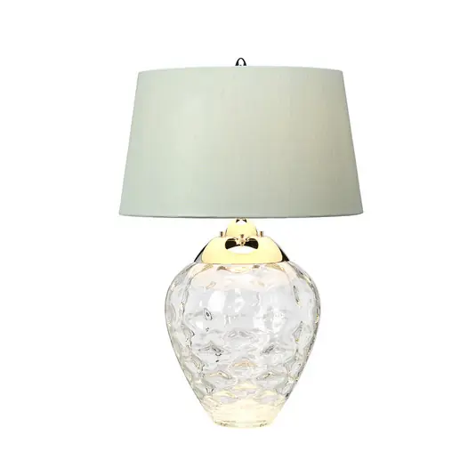 Stolní lampa Samara,, Ø 45,7 cm, čirá, látka, sklo, 2 světla Značkový