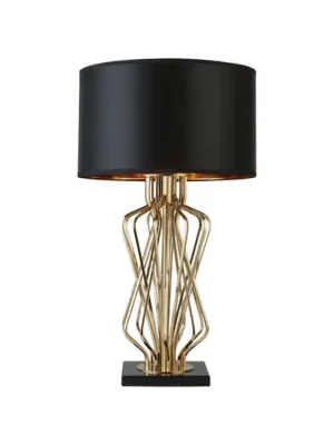 Stolní lampa Ethan základna mramor stínidlo textil Akce