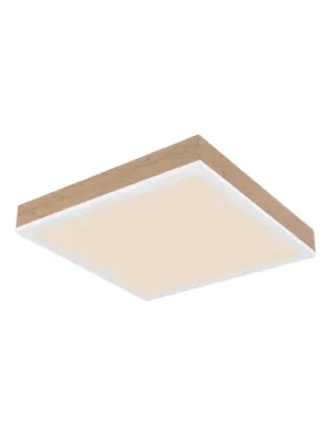 LED stropní svítidlo Doro, délka 30 cm, tmavé dřevo, dřevo Akce