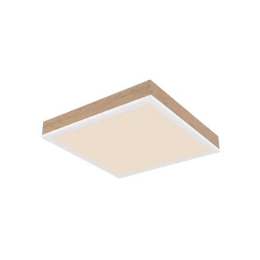 LED stropní svítidlo Doro, délka 30 cm, tmavé dřevo, dřevo Akce