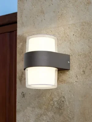 Venkovní nástěnné svítidlo LED Pittsburgh up/downlight, černé, kulaté Jen Po Omezenou Doba