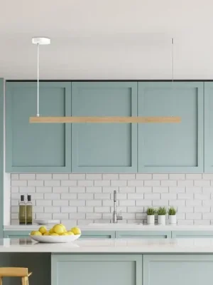 Aluminor Linha LED závěsné světlo, bukové dřevo, 100 cm Expresní Doručení