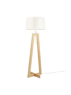 Cenově Výhodný Aluminor Sacha LS mini stojací lampa dřevo, textil