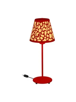 Dokud Zásoby Vydrží Aluminor Nihoa stolní lampa s děrovaným vzorem, červená/žlutá