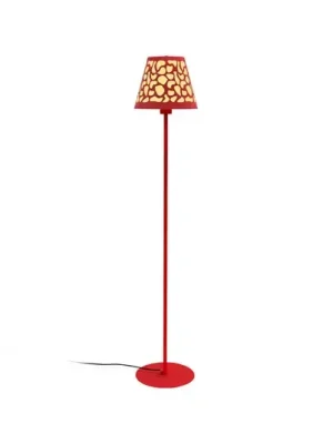 Autentický Aluminor Nihoa stojací lampa vzor, červená/žlutá