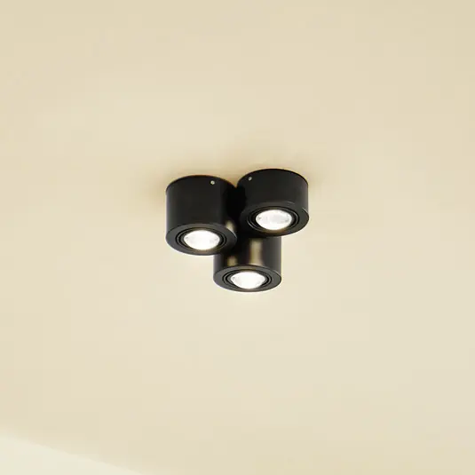 Lindby Downlight Jyla, 3 žárovky, matná černá, GX53 Sleva