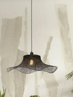 Zlevněný Závěsná lampa GOOD & MOJO Ibiza Ø 65 cm černá
