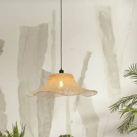 GOOD & MOJO Ibiza závěsná lampa Ø 65 cm přírodní Časově Omezené