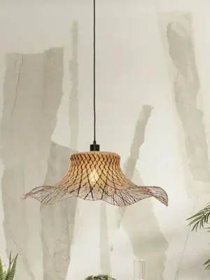 Oblíbený GOOD & MOJO Ibiza závěsná lampa Ø 65 cm černá/přírodní