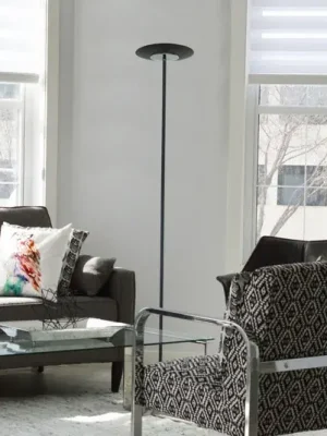 Aluminor Kitel 71 LED stojací lampa, černé Časově Omezené