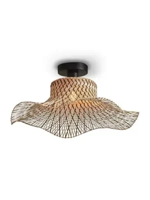 GOOD & MOJO Ibiza stropní svítidlo Ø 50cm přírodní/černá Dokud Zásoby Vydrží