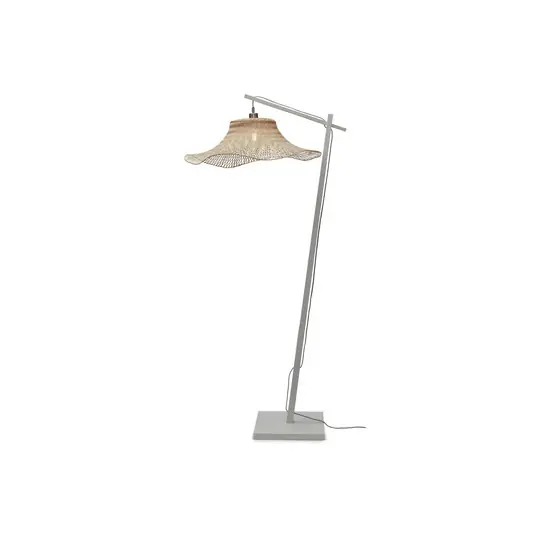 GOOD & MOJO Ibiza stojací lampa Ø 65 bílá/přírodní Ihned K Objednání