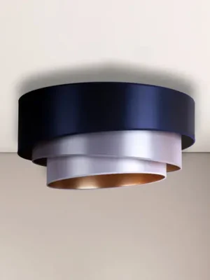 Přímo Od Výrobce Stropní světlo Trio Ø 60 cm, námořnická modrá/stříbrná/bílá/zlatá