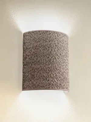 Nástěnné světlo Boucle z látky, cappuccino Omezená Nabídka