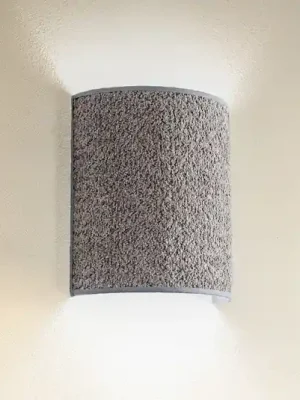Sleva Nástěnné světlo Boucle z látky, šedé