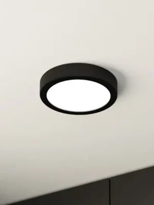 LED panel pro povrchovou montáž Fueva 5 IP20 830 černý Ø16cm Nejlepší Cena