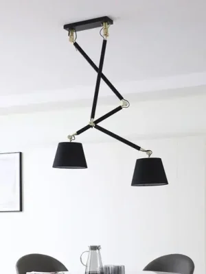 Stropní svítidlo Lucande Marvaine černá/zlatá barva, nastavitelné Zlevněný