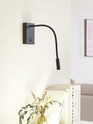 Top Prodej Lucande LED lampička na čtení Hetti, černá, kov, výška 14 cm