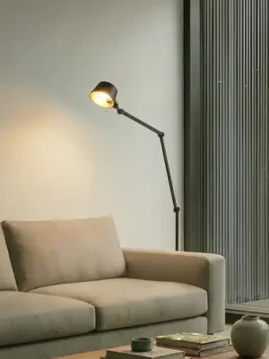 Víkendová Akce Lucande stojací lampa Silka, výška 216 cm, černá, kov