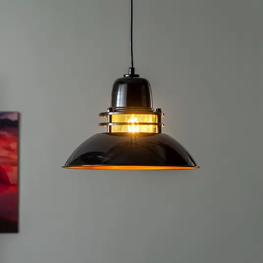 Omezená Nabídka Závěsné svítidlo Berceste 226-S Ø34cm černá/zlatá