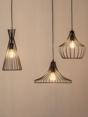 Autentický Závěsné svítidlo Mezopotamya N-1291 3-light black