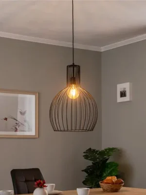 Bezpečná Platba Závěsné svítidlo Fellini MR-756 1-light Ø 38cm černá