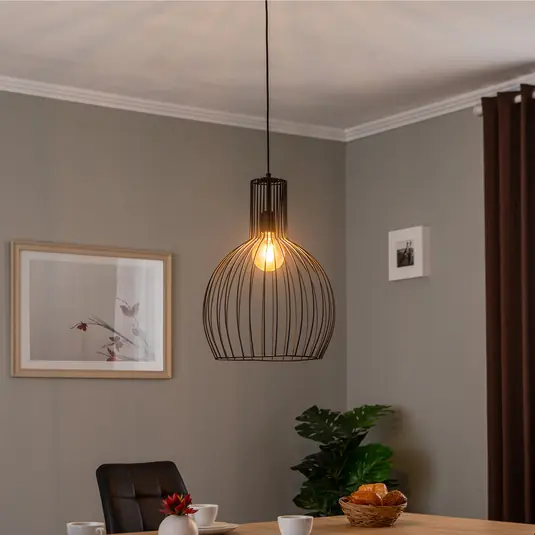 Bezpečná Platba Závěsné svítidlo Fellini MR-756 1-light Ø 38cm černá
