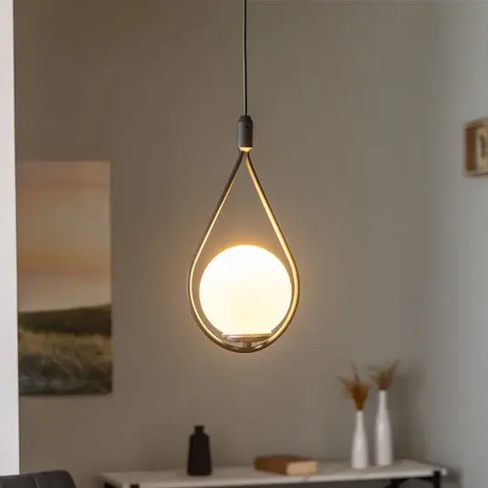 Závěsné svítidlo Mudoni MR-937 1-light černá/opálové sklo Přímo Od Výrobce