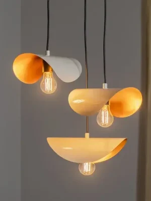 Autentický Závěsné svítidlo Sivani MR-964 3-light rondel white/gold