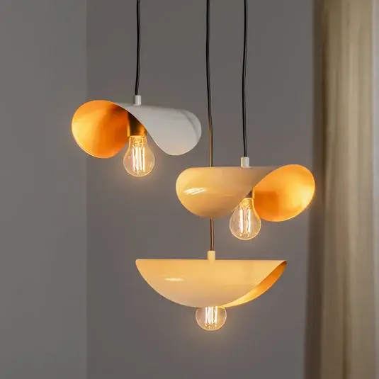 Autentický Závěsné svítidlo Sivani MR-964 3-light rondel white/gold