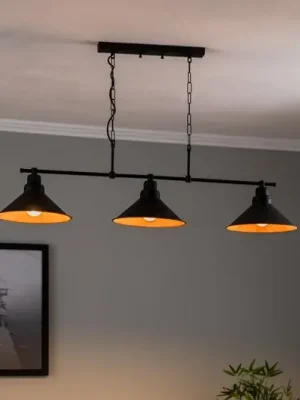Cenový Hit Závěsné svítidlo Sivani MR-835 3-light linear black/gold