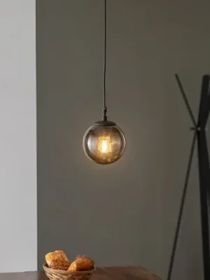 Efe 2155 závěsné svítidlo, stínidlo z kouřového skla, Ø15cm Nejlepší Cena