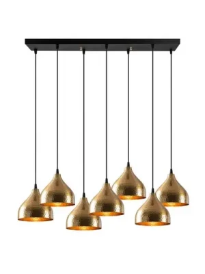 Tetovací závěsné světlo 6222 7-light gold Horká Nabídka