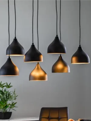 Tetování 6221 závěsné světlo 7-light black/gold Výhodná Nabídka