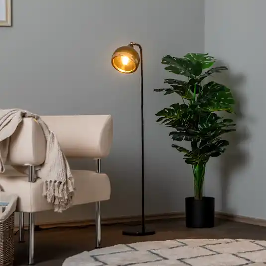 Novinka Stojací lampa Yildo 6906 Výklopné stínidlo černá/měděná