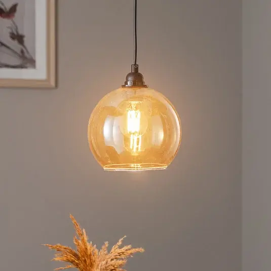 Oblíbený Závěsné svítidlo Gold 020 1-light sklo Ø20cm