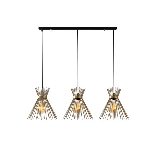 Nová Kolekce Závěsné svítidlo Kirpi 3089 3-fg. lineární Ø34cm zlatá