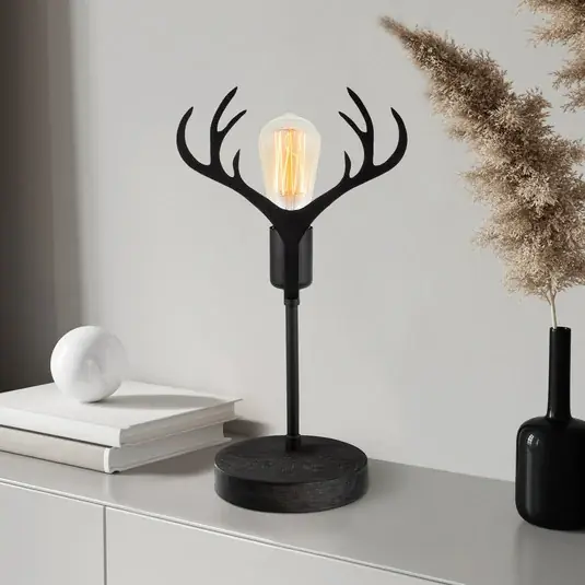 Finální Výprodej Stolní lampa GMN-000011 černé jelení paroží
