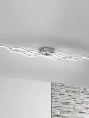 Dokud Zásoby Vydrží LED stropní svítidlo Wave 3 000K 139,5x16cm ocelové