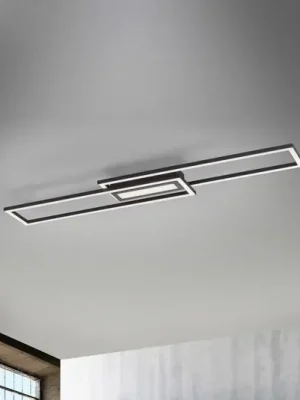 LED stropní svítidlo Asmin, CCT, černé, 95x17,5cm Expresní Doručení