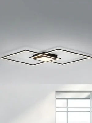 LED stropní svítidlo Asmin, CCT, černé, 106x37cm Cenová Bomba